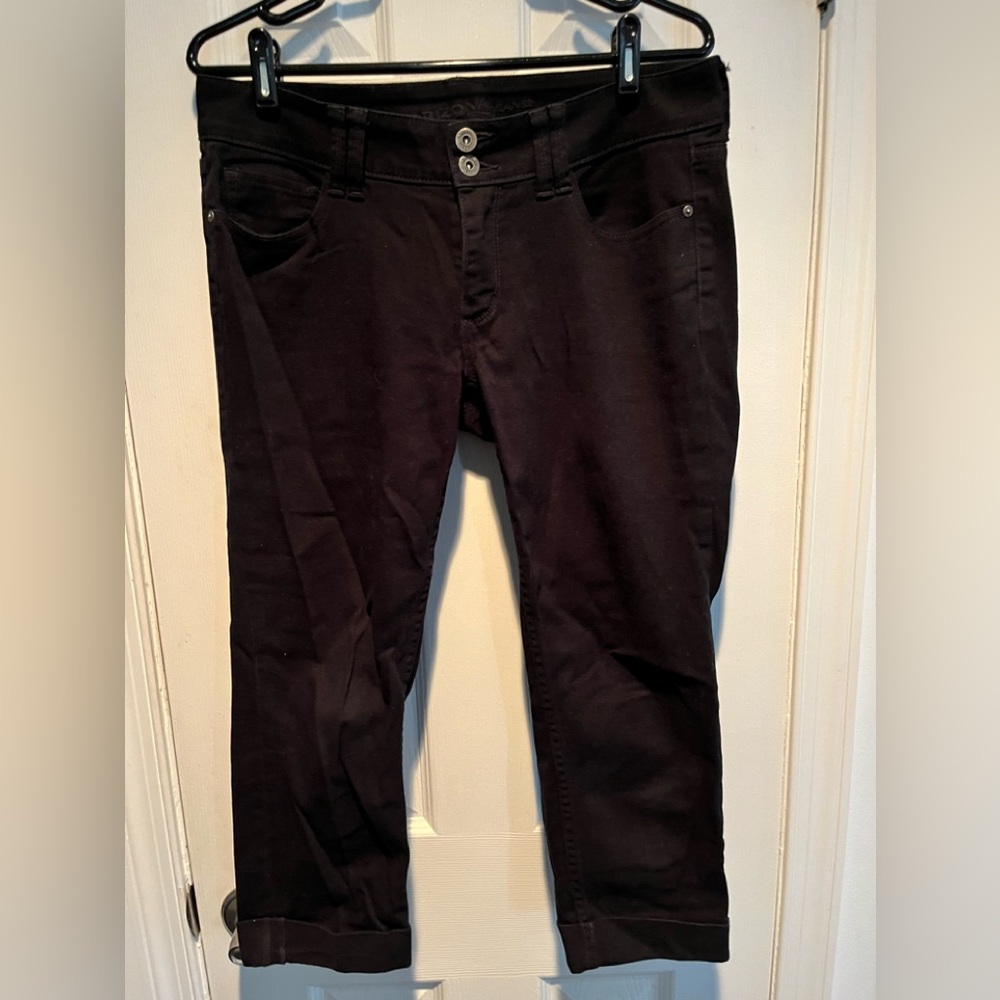 Arizona Black denim cropped jeans size 11